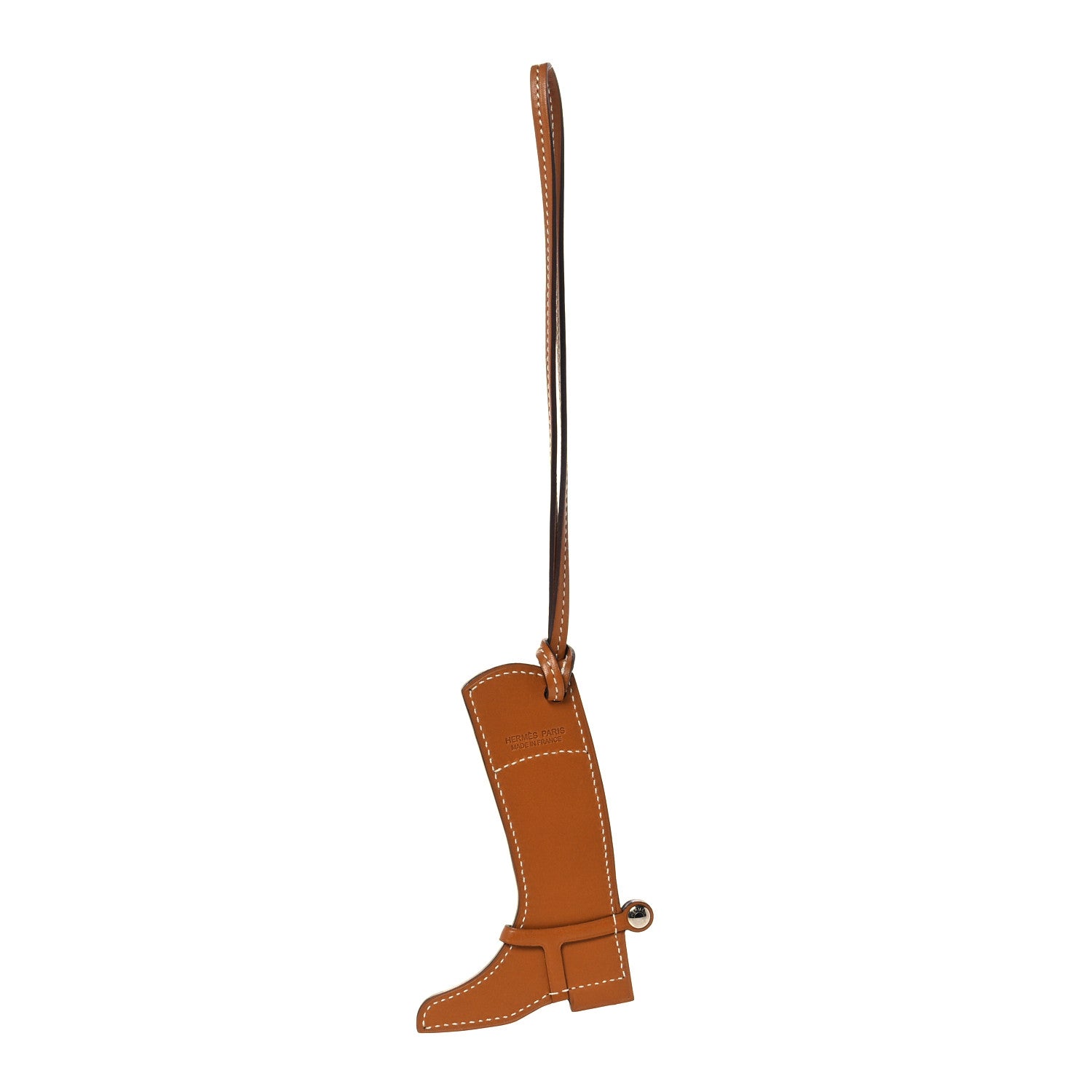 Hermes Butler Swift Paddock Botte Boot Bag Charm Natural Bleu Zanzibar 3 of 6
