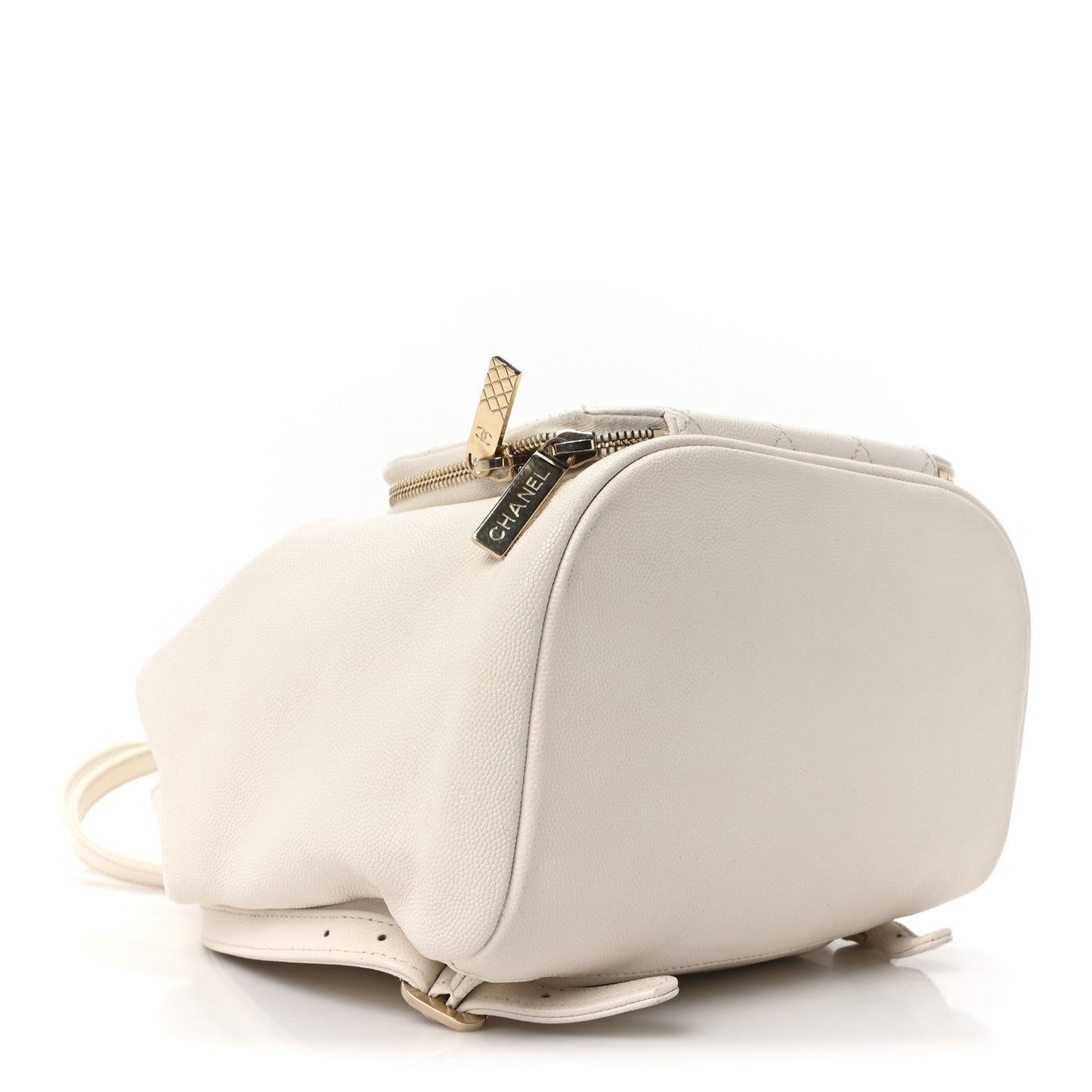 Caviar Quilted Business Affinity Backpack White