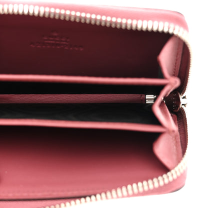 Gucci GG Supreme Monogram Blooms Zip Around Card Case Wallet Beige Multicolor Dry Rose 5 of 6