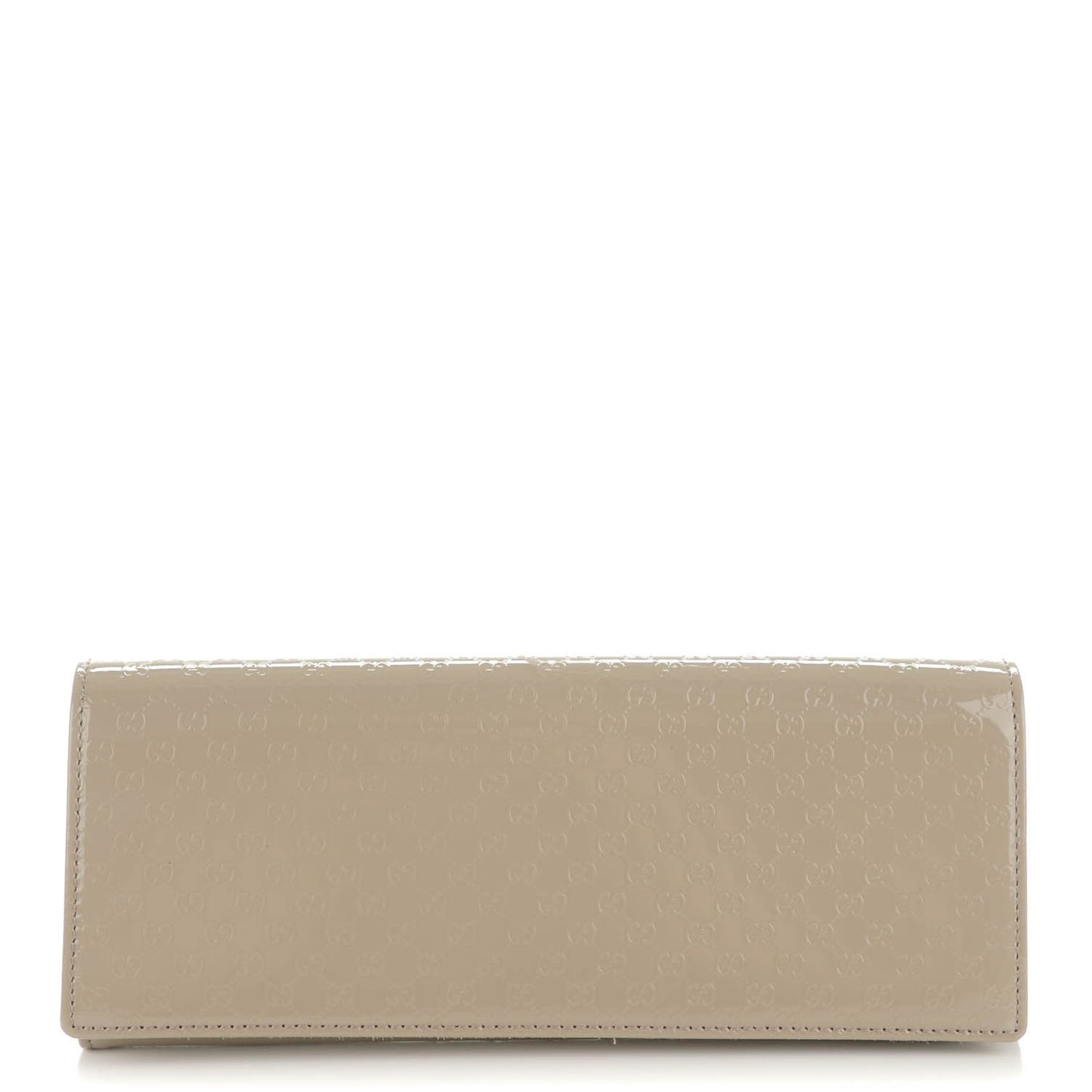 Patent Microguccissima Small Broadway Clutch Grey