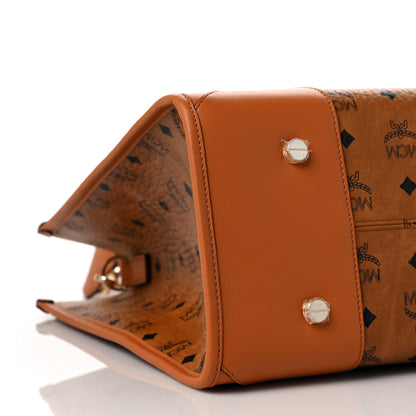 MCM Visetos Large Munchen Tote Cognac 6 of 7