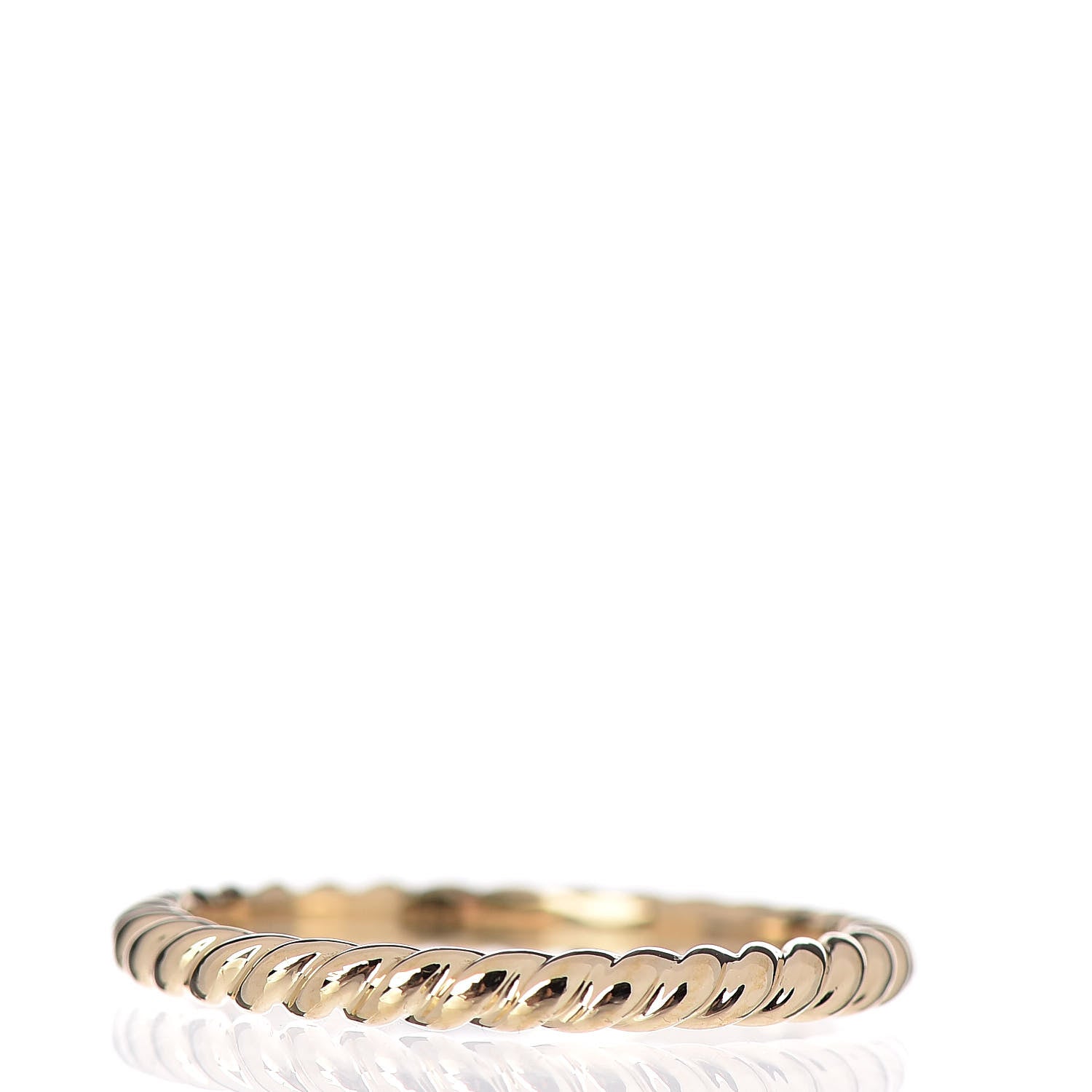 David Yurman 18K Yellow Gold 2mm Cable Classics Band Ring 52 6 3 of 4