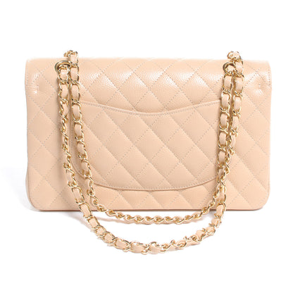Chanel Caviar Quilted Medium Double Flap Beige 3 of 8