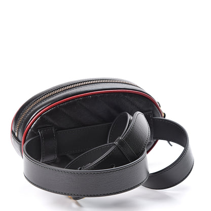 Gucci Calfskin Matelasse GG Marmont Belt Bag 95 38 Black 2 of 10