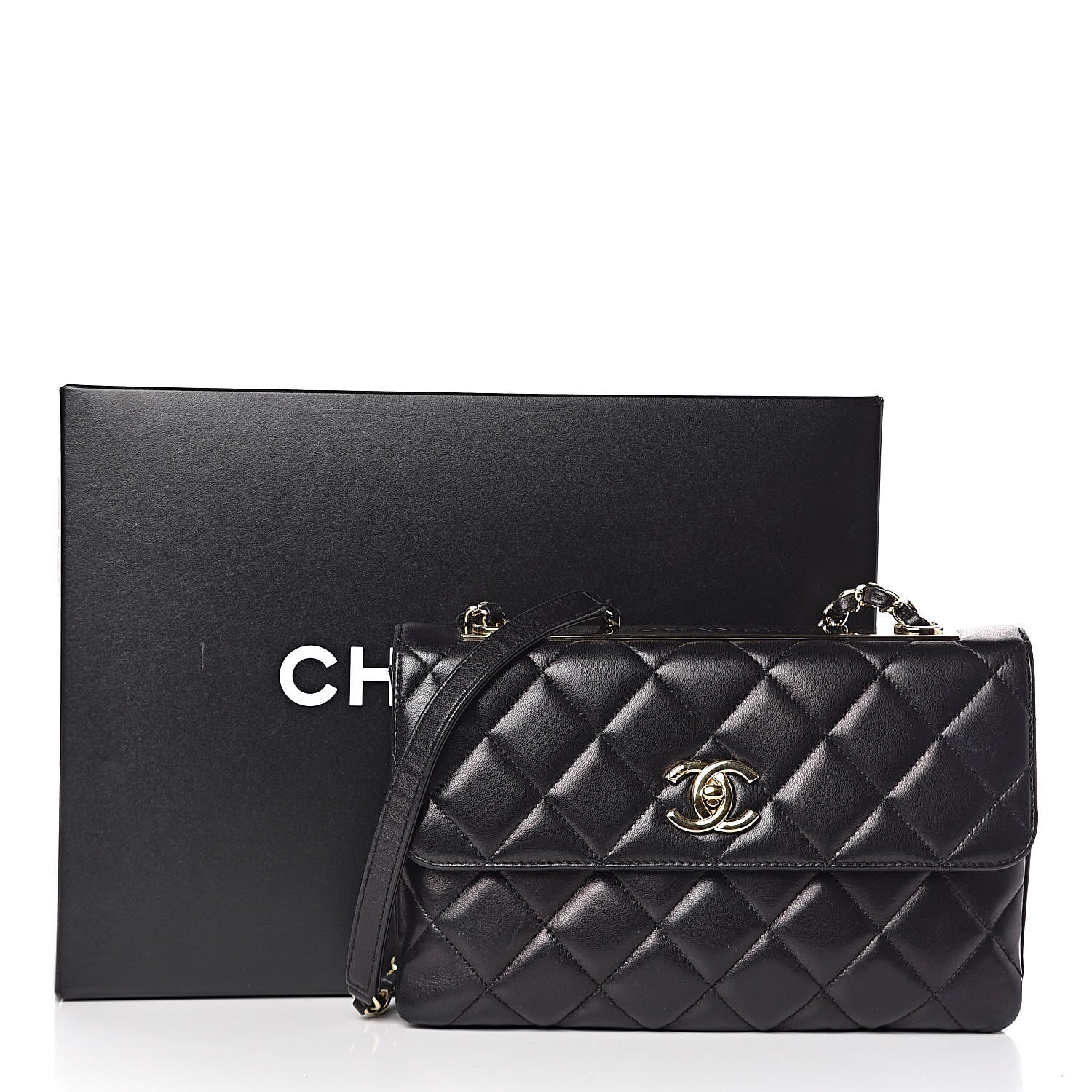 Chanel Lambskin Quilted Medium Trendy CC Flap Black 13 of 13