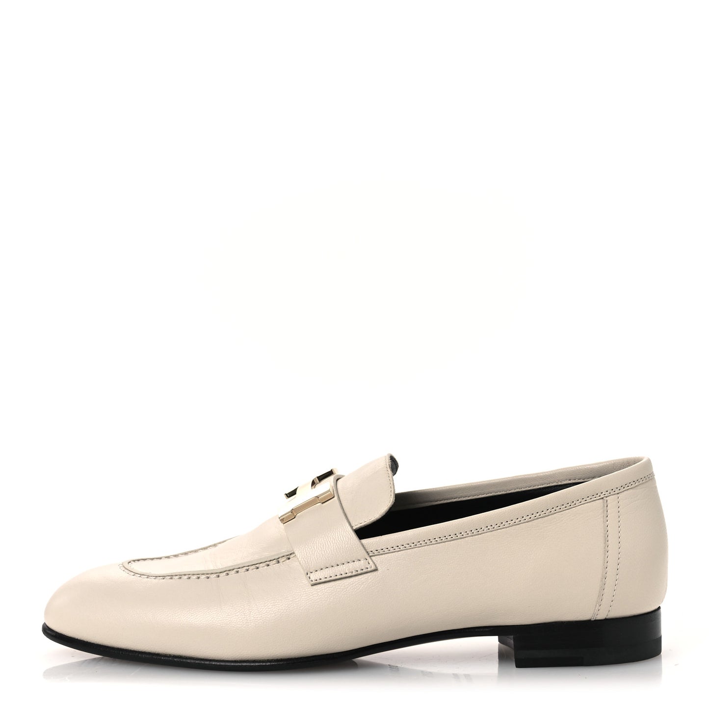 Goatskin Womens Paris Loafers 37.5 Beige Glaise