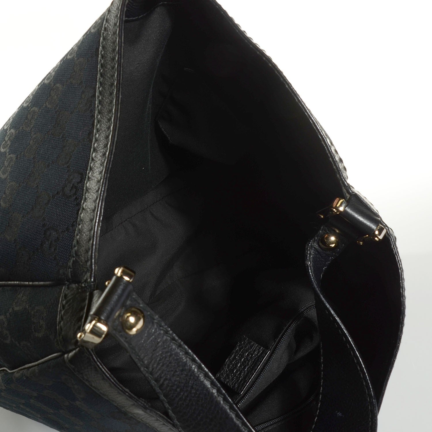 Gucci Monogram Large New Ladies Web Hobo Black 5 of 9