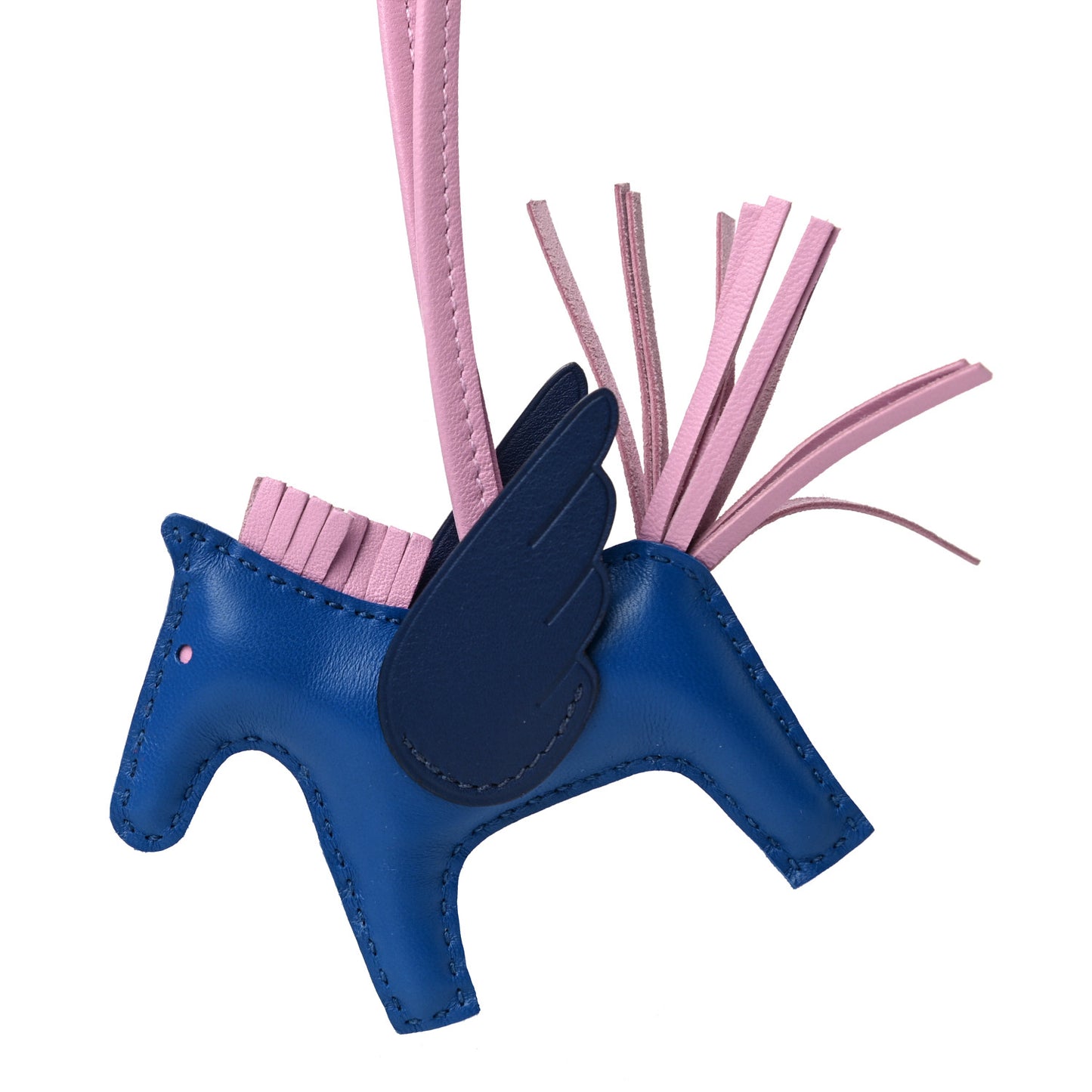Milo Lambskin Grigri Rodeo Pegase Horse Bag Charm PM Bleu France Mauve Sylvestre Bleu Saphir