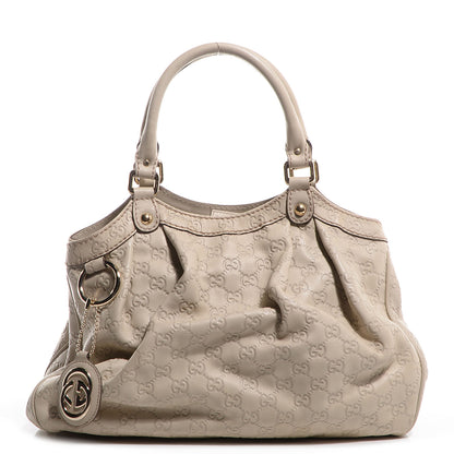 Gucci Guccissima Medium Sukey Tote Mystic White 1 of 7