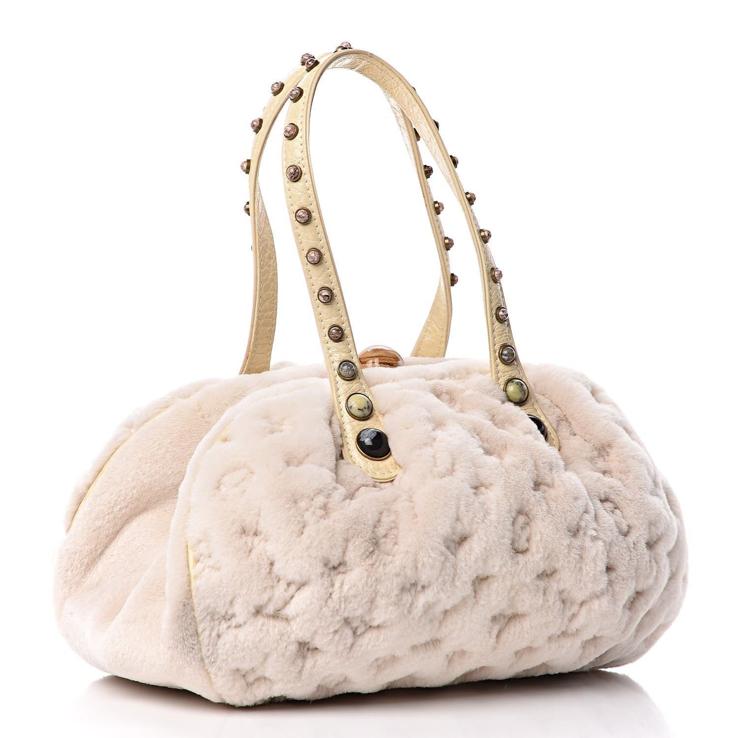 Louis Vuitton Mink Cabochons Demi Lune White 3 of 9