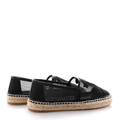 Chanel Mesh Grosgrain CC Espadrilles 38 Black 4 of 11