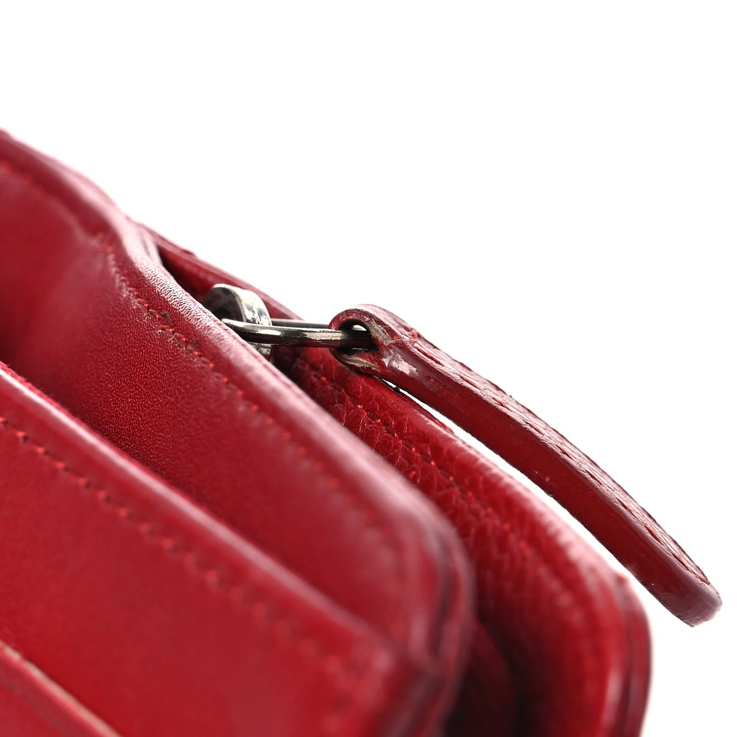 Caviar Quilted CC French Wallet Red