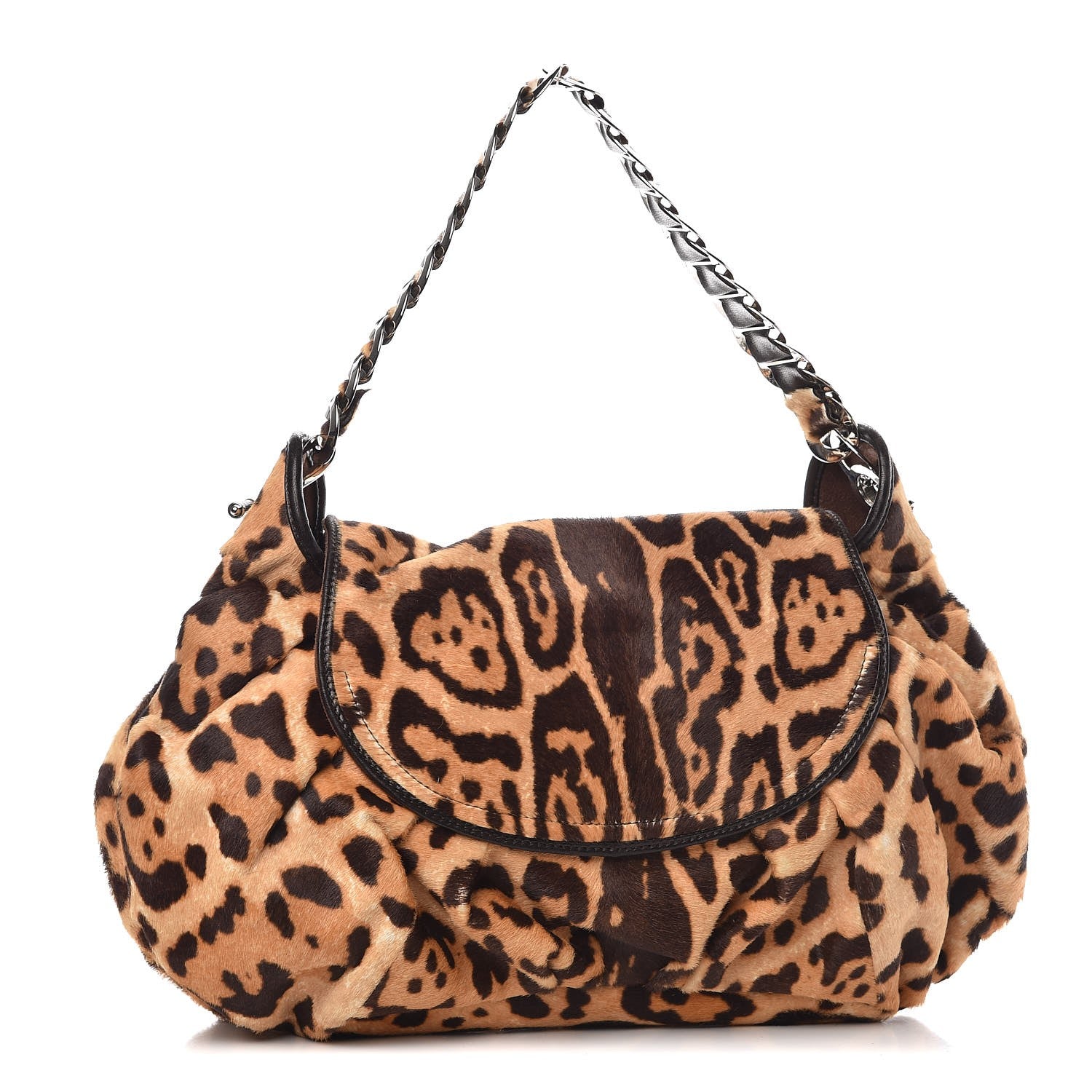 Christian Dior Pony Hair Leopard Print Jazzclub Shoulder Bag 3 of 10