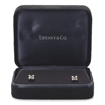 Tiffany Platinum 18K Yellow Gold Diamond Schlumberger Lynn Earrings 5 of 5