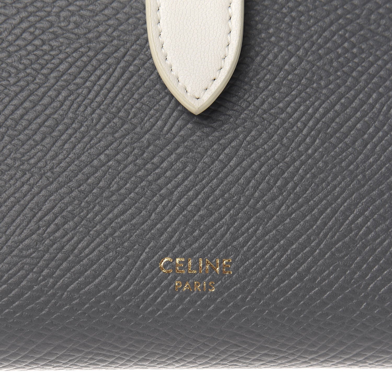 Celine Grained Calfskin Medium Multifunction Strap Wallet Grey 6 of 9