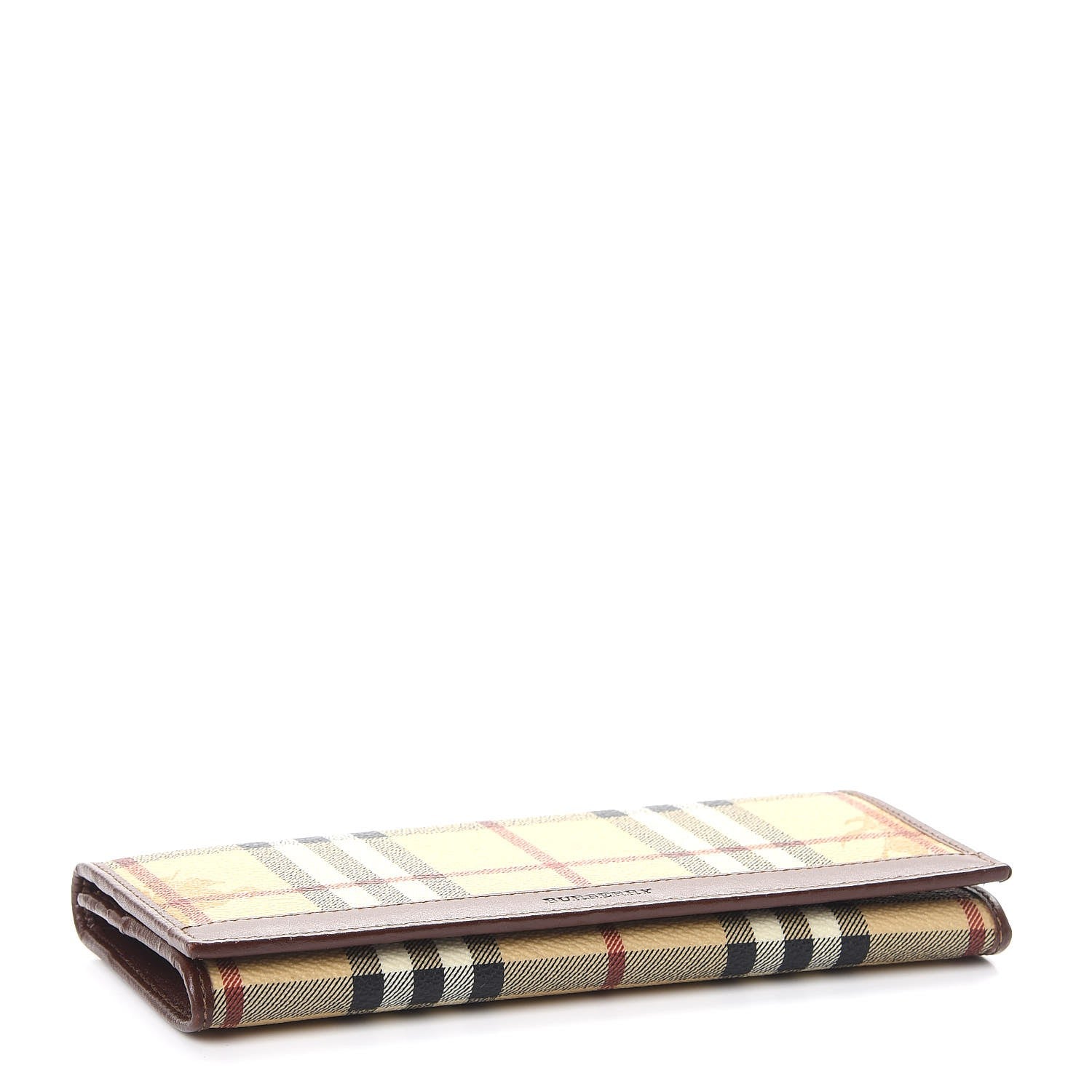 Burberry Haymarket Check Continental Wallet Brown 4 of 13