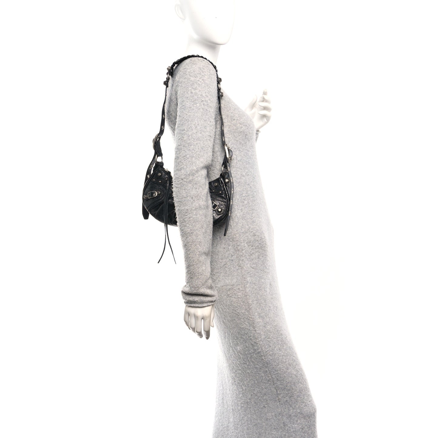 Agneau Arena Le Cagole Shoulder Bag XS Black Black