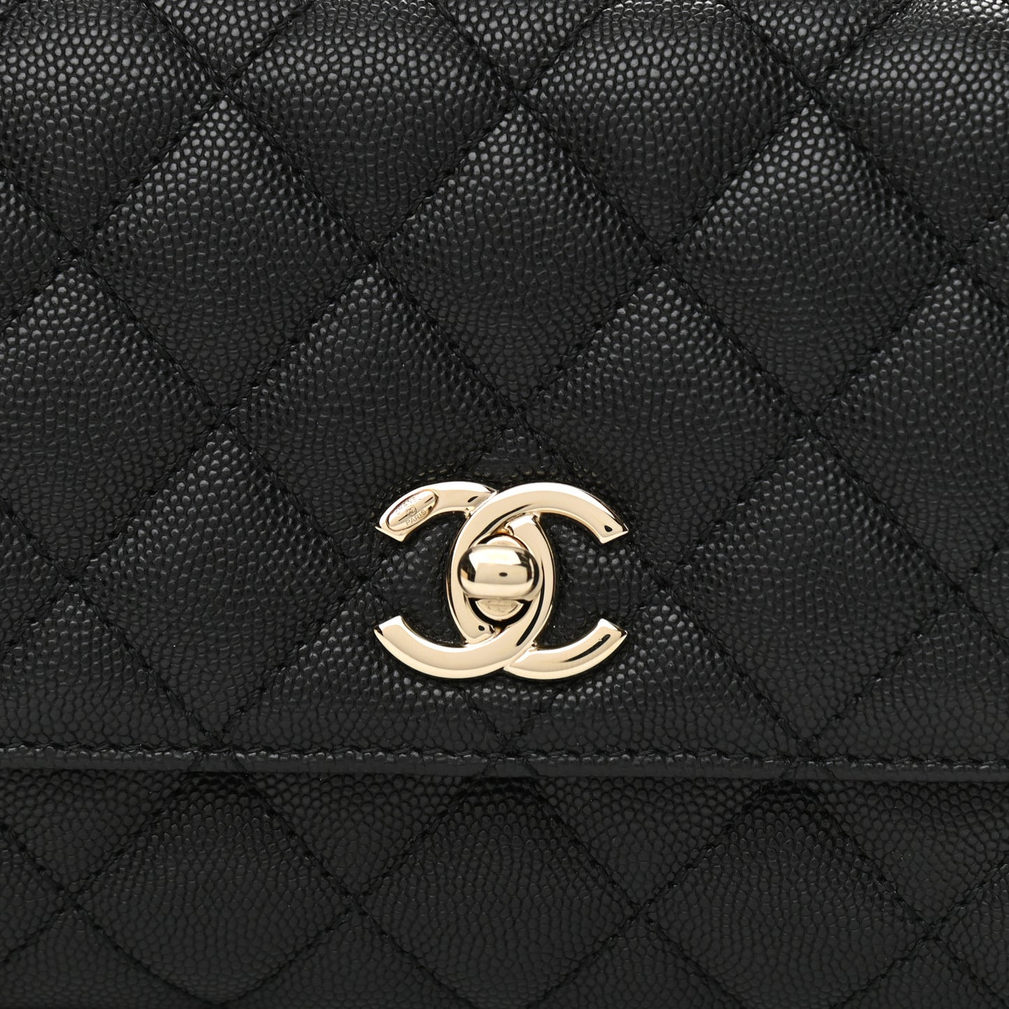 Caviar Quilted Extra Mini Coco Handle Flap Black