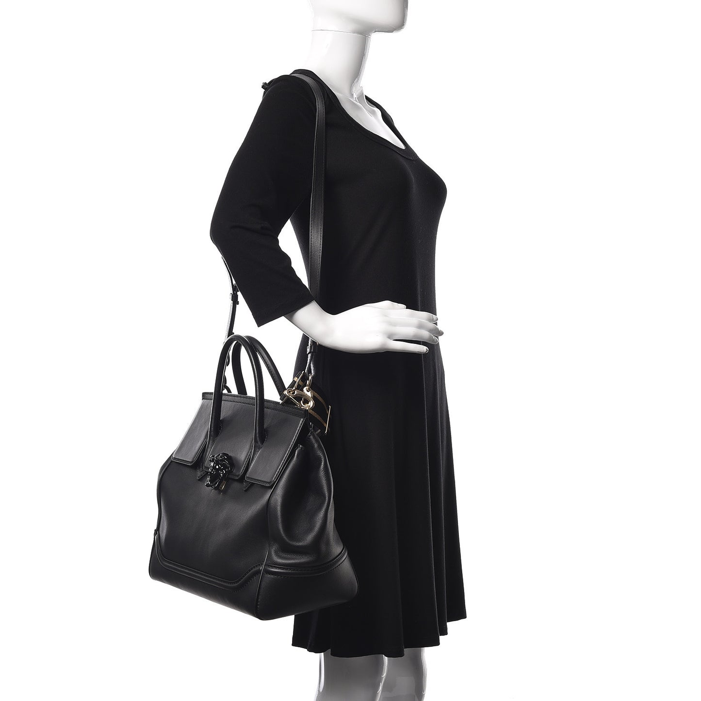 Calfskin Large Palazzo Empire Bag Black
