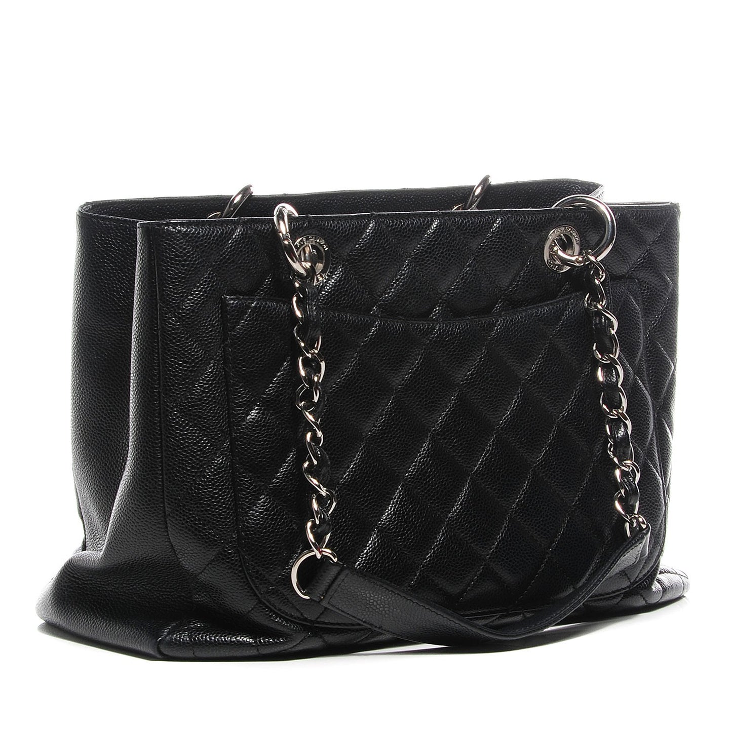 Caviar Quilted Grand Shopping Tote GST Black