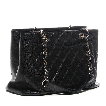 Chanel Caviar Quilted Grand Shopping Tote GST Black 3 of 7
