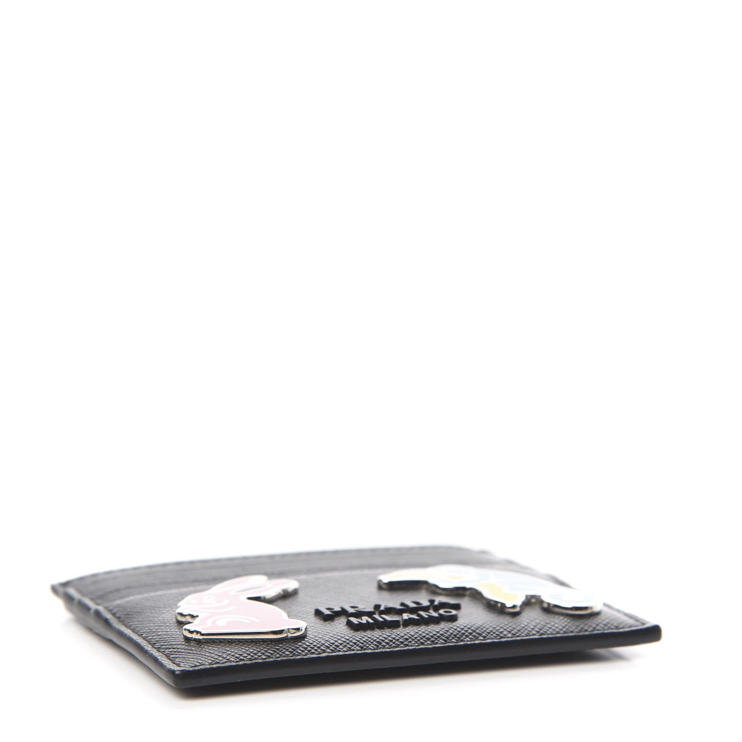 Saffiano Smalto Card Holder Black