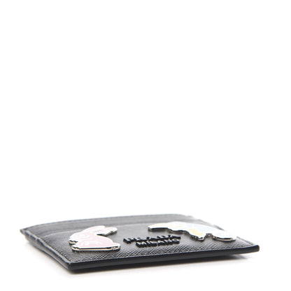 Prada Saffiano Smalto Card Holder Black 3 of 7
