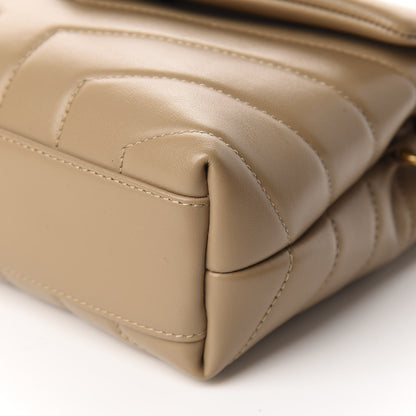 Saint Laurent Calfskin Y Quilted Monogram Toy Loulou Crossbody Bag Latte 6 of 11