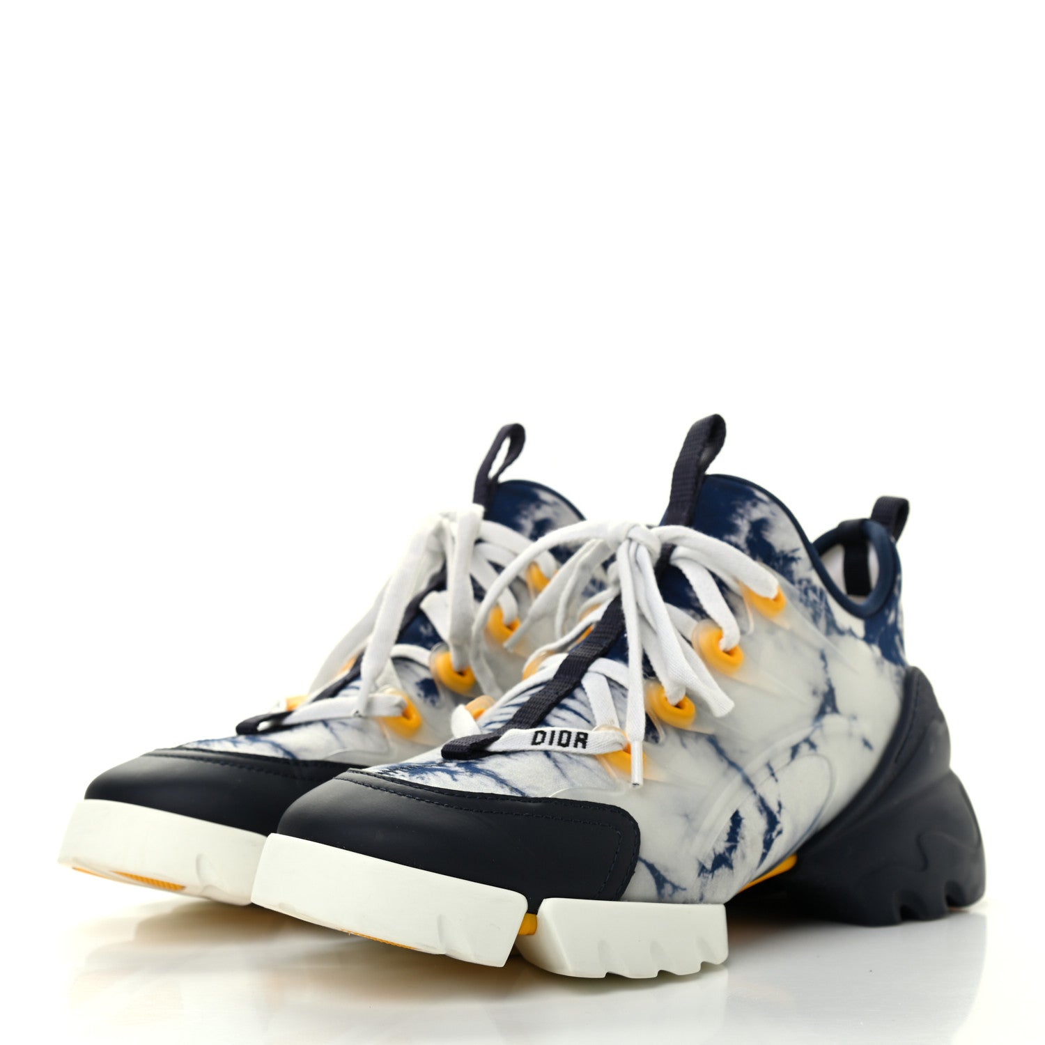Christian Dior Technical Fabric Tie & Dior Print Womens D-Connect Sneakers 37 Denim 3 of 13