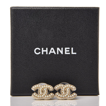Chanel Pearl CC Earrings Gold 5 of 5