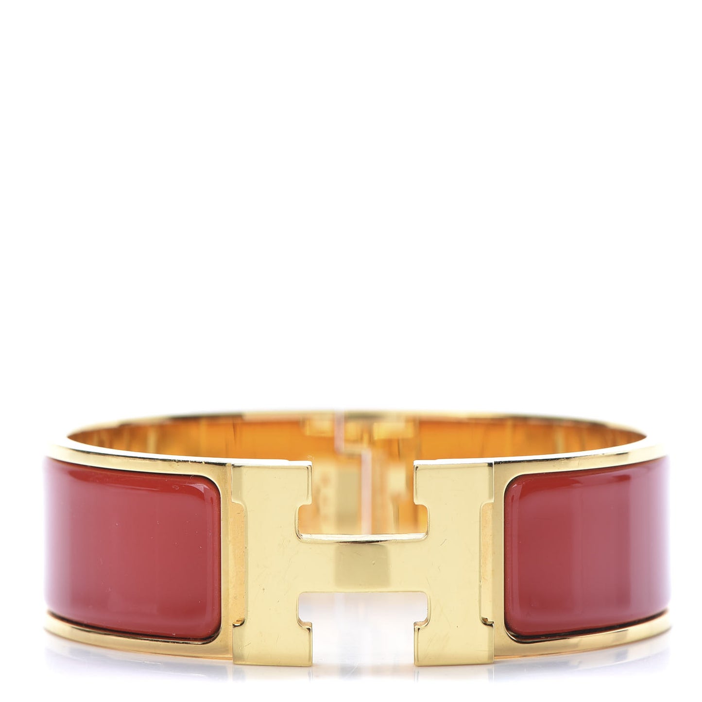 Enamel Wide Clic Clac H Bracelet PM Red