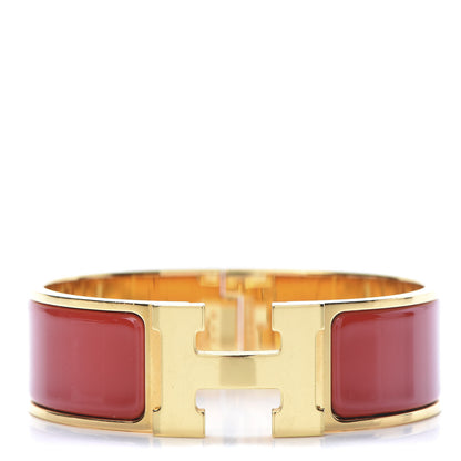 Hermes Enamel Wide Clic Clac H Bracelet PM Red 1 of 7