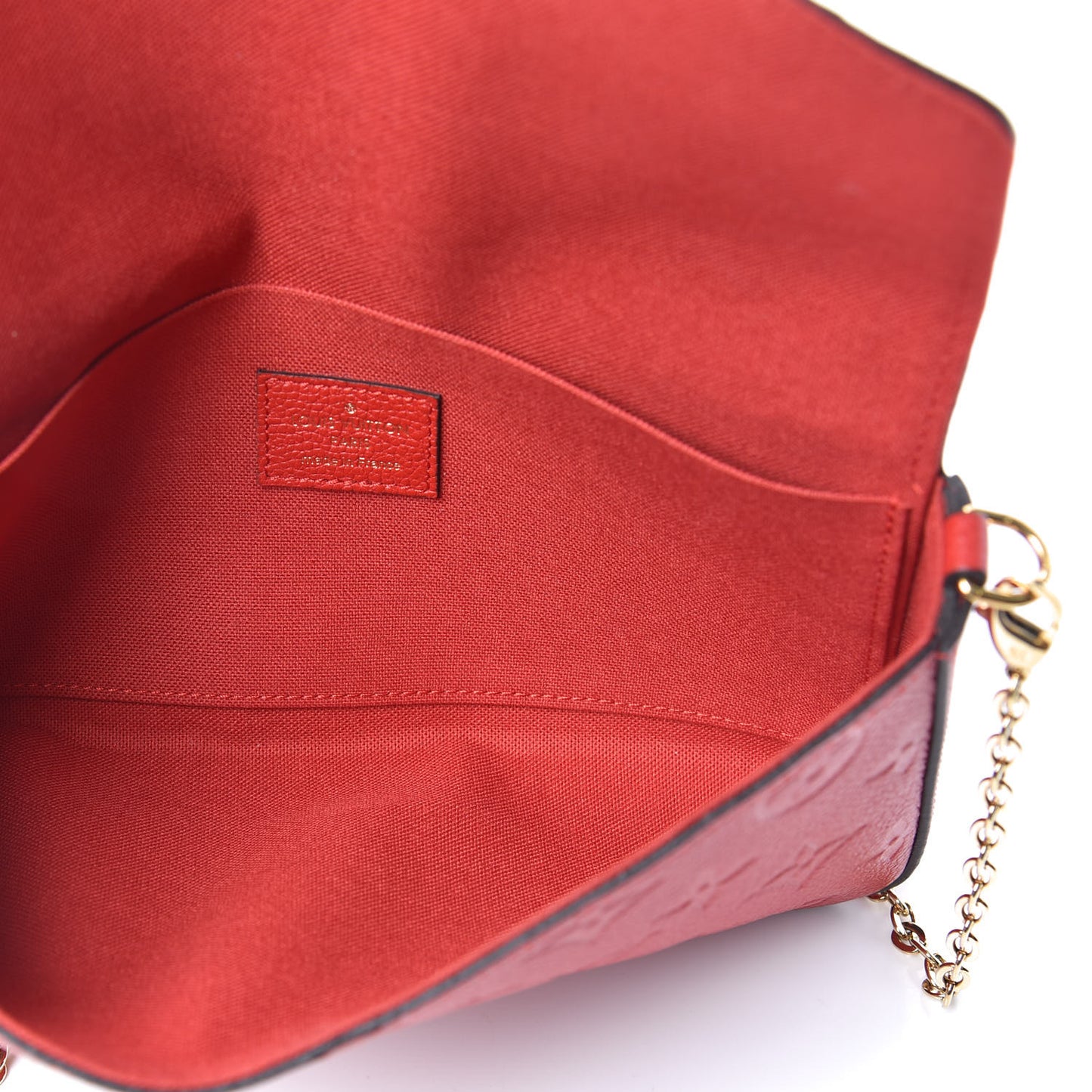 Empreinte Pochette Felicie Chain Wallet Cherry