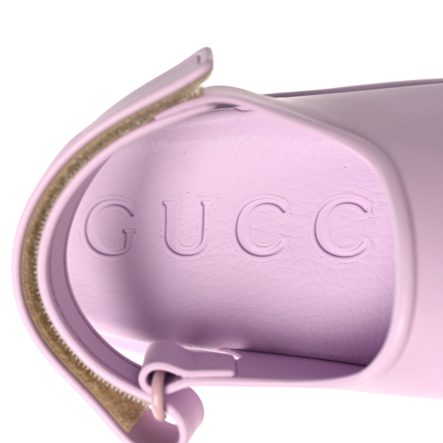 Gucci Soft Rubber Horsebit Touch Womens Strapped Sandals 36 Talc Pink 9 of 10