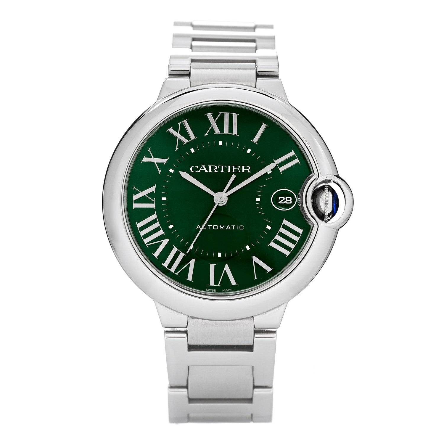 Cartier Stainless Steel 40mm Ballon Bleu De Cartier Automatic Watch Green 1 of 5