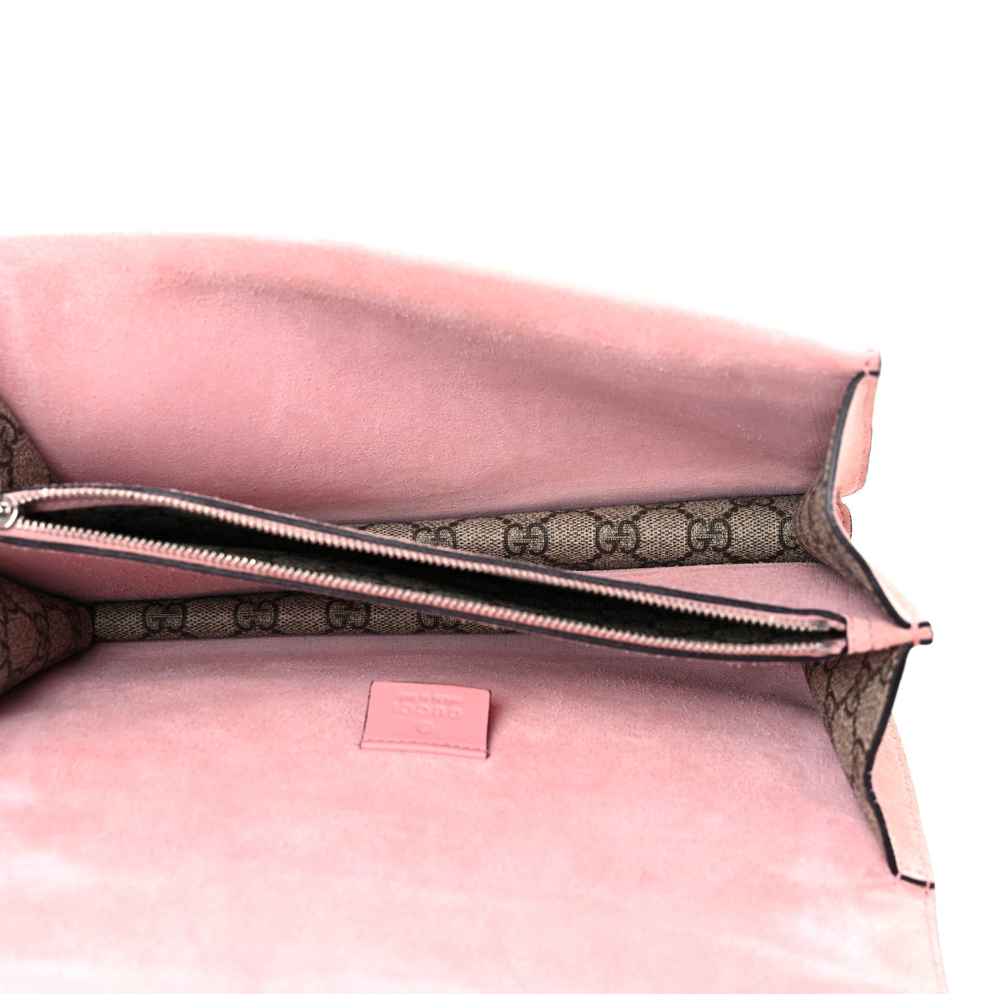 GG Supreme Monogram Suede Crystal Small Dionysus Shoulder Bag Beige Ebony Light Peonia