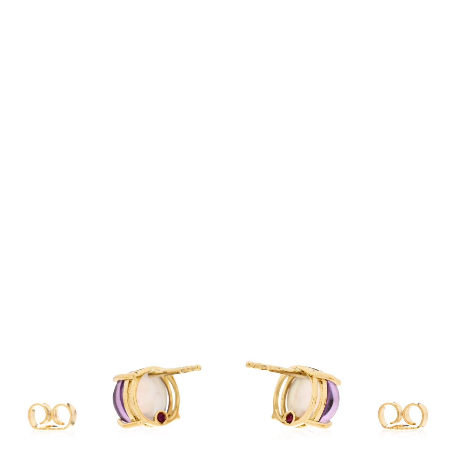 18K Yellow Gold Amethyst Shanghai Earrings