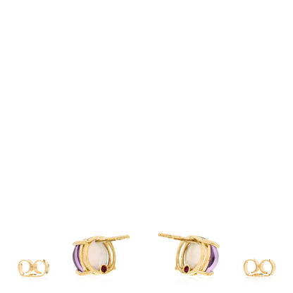 Roberto Coin 18K Yellow Gold Amethyst Shanghai Earrings 3 of 4