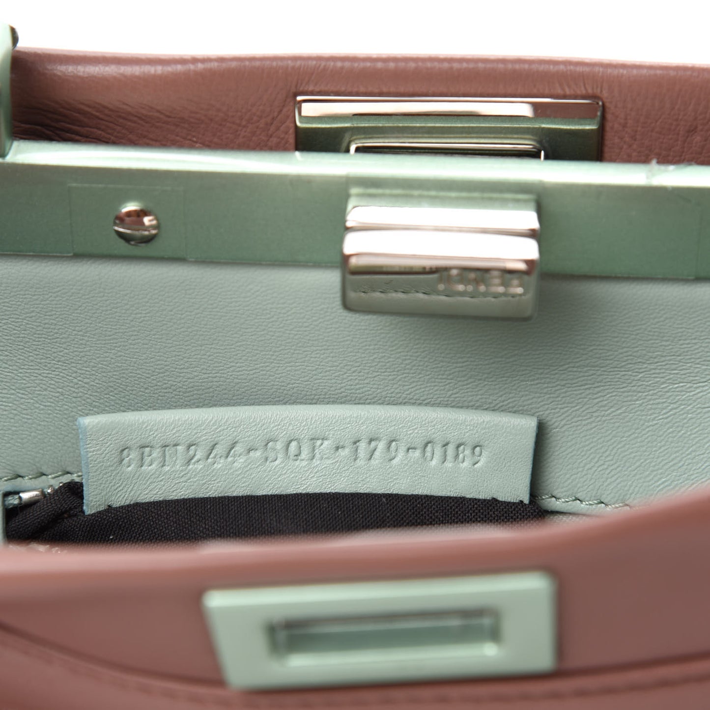 Nappa Colorblock Mini Peekaboo Iconic Satchel English Rose Plaster Oxigen