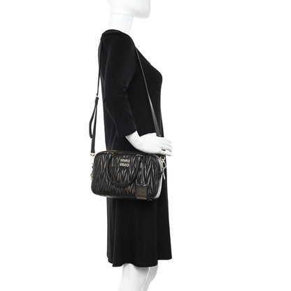 Miu Miu Nappa Matelasse Arcadie Top Handle Bag Sand Coffee 2 of 11