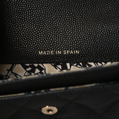 Chanel Caviar Quilted Striated CC Flap Card Holder Black 7 of 8