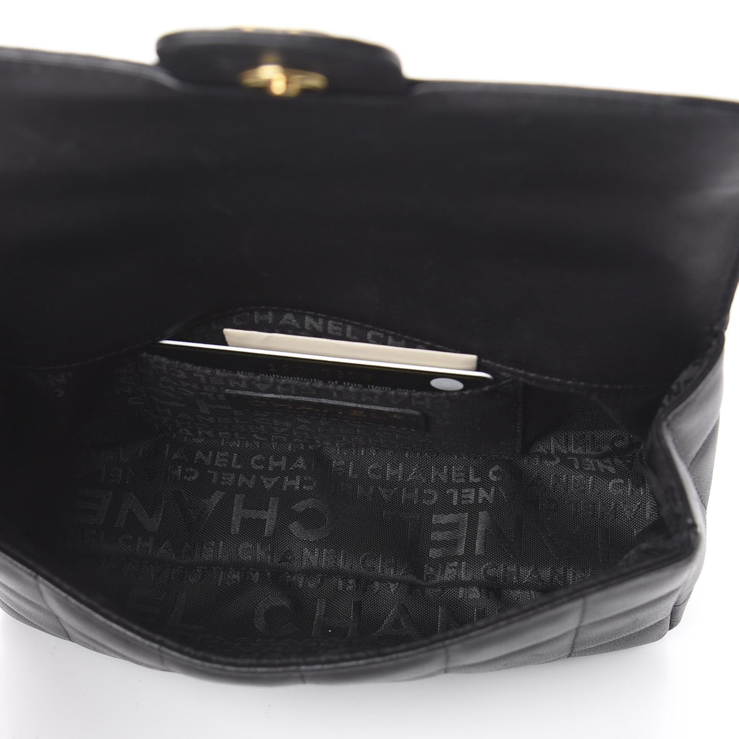 Lambskin Quilted Mini Chocolate Bar Camellia Flap Black