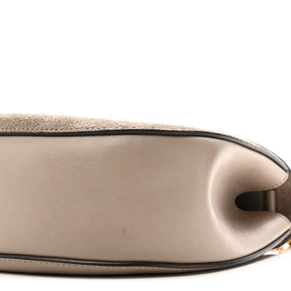 Chloe Suede Smooth Calfskin Drew Shoulder Bag Motty Grey 9 of 9