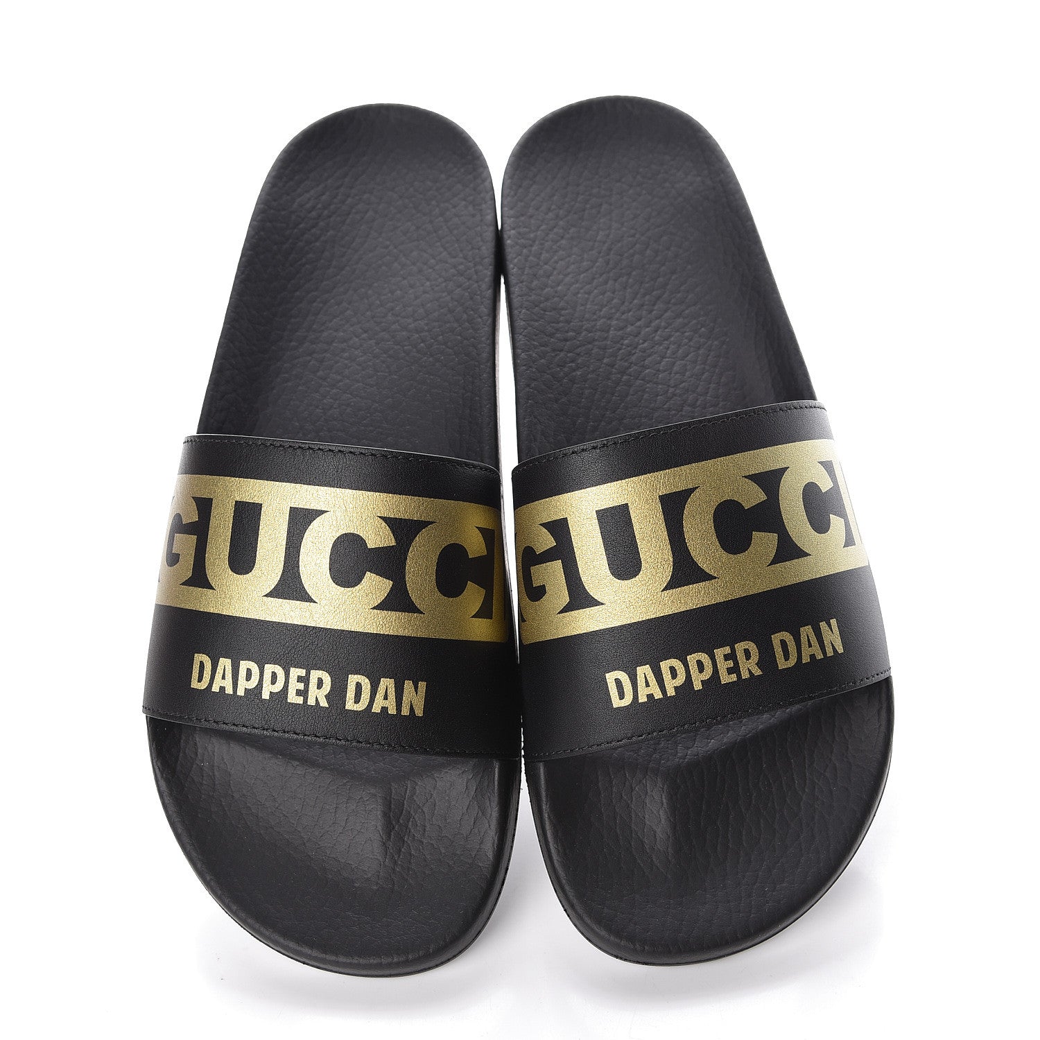 Gucci X DAPPER DAN Rubber Womens Slide Sandals 38 Black 5 of 9