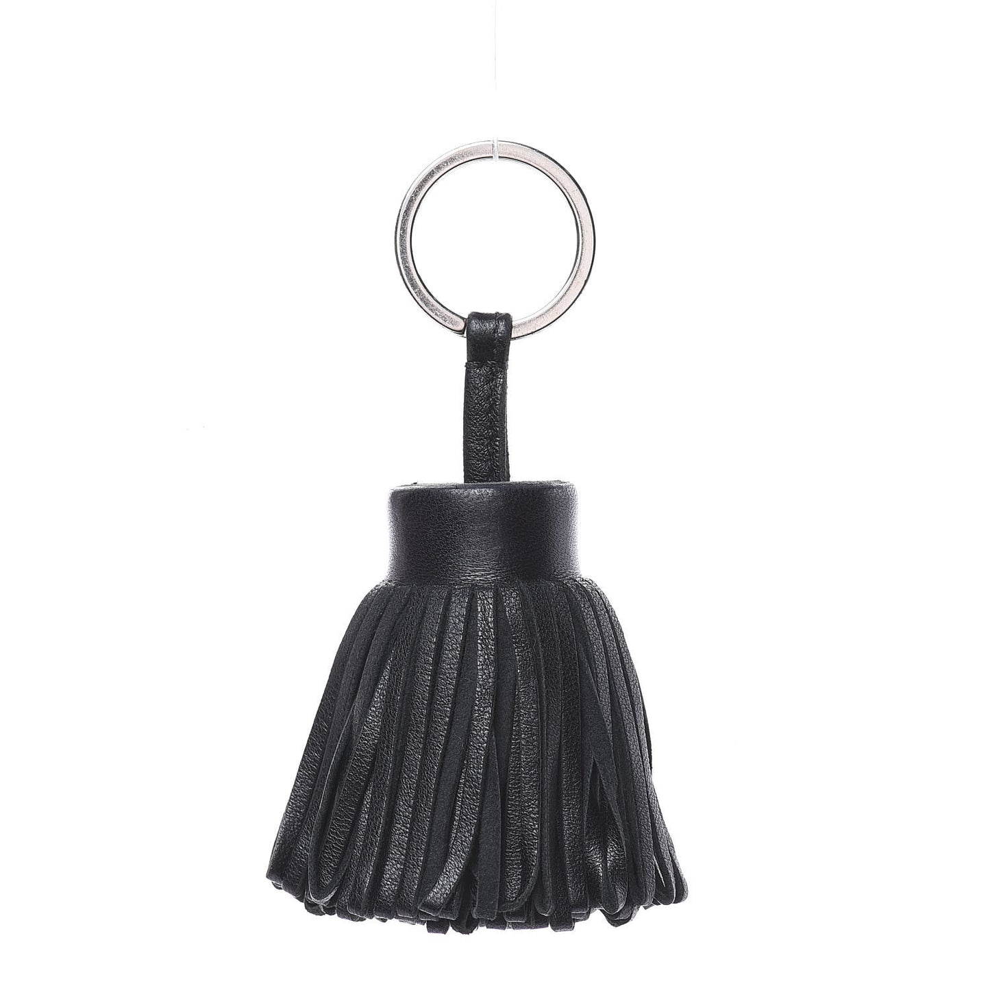 Lambskin Carmen Tassel Key Holder Black