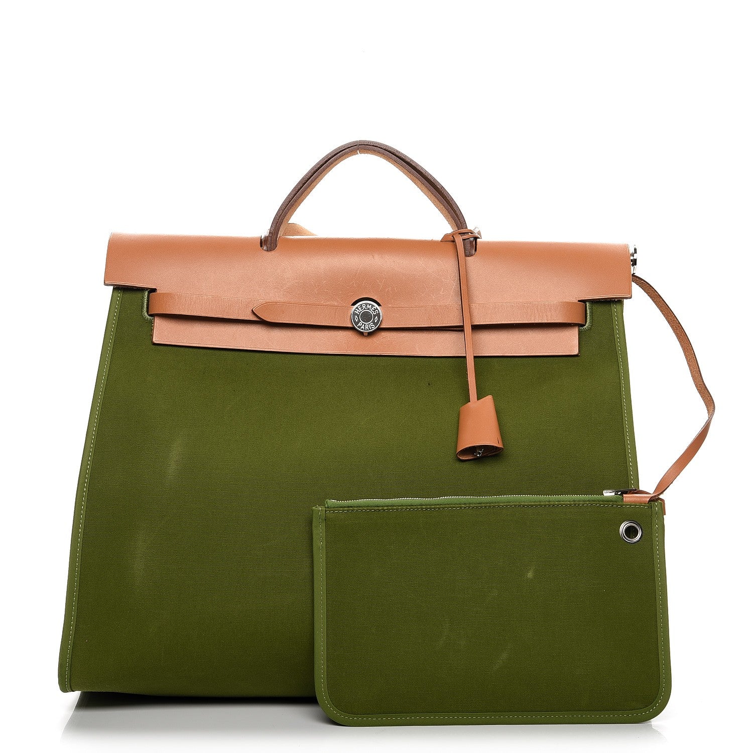 Hermes Toile Herbag Zip 39 MM Pelouse 1 of 16