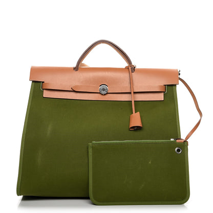 Hermes Toile Herbag Zip 39 MM Pelouse 1 of 16