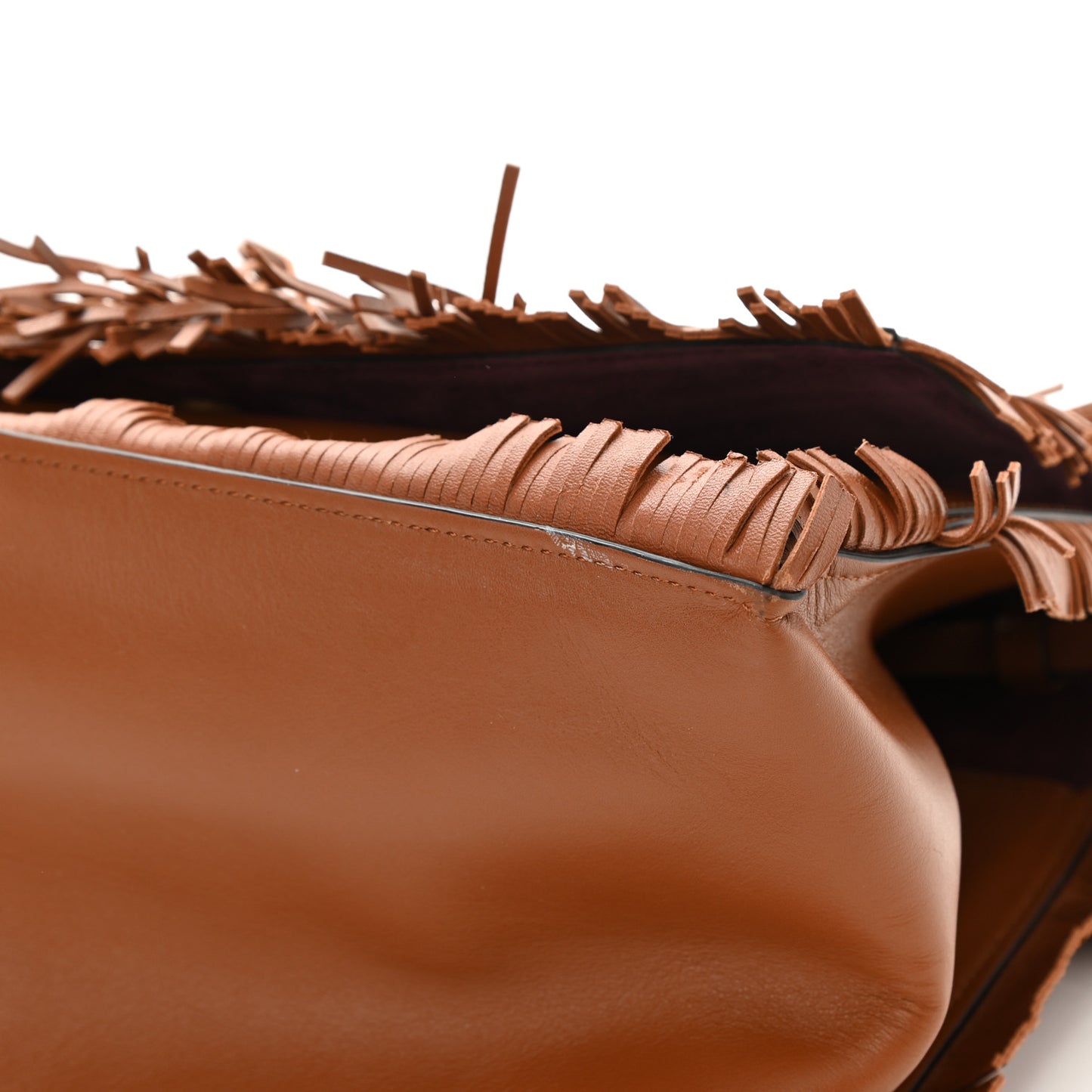 Calfskin The Rope Crossbody Bag Saddle Brown