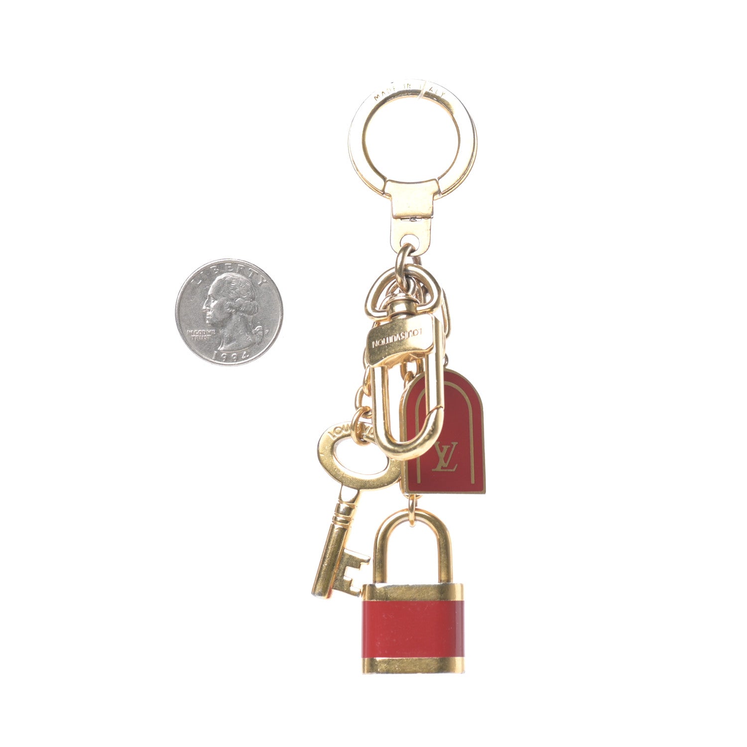 Louis Vuitton Canedas Bag Charm and Key Holder Red 2 of 5