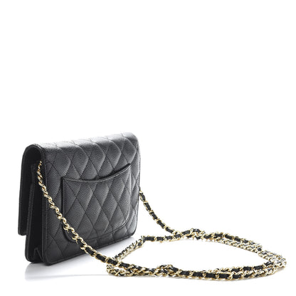 Chanel Caviar Quilted Wallet On Chain WOC Black 3 of 12
